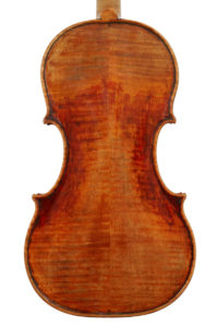 Back plate of Guarneri model violin made in 2019