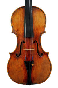 Front view of Guarneri Model Violin made in 2019